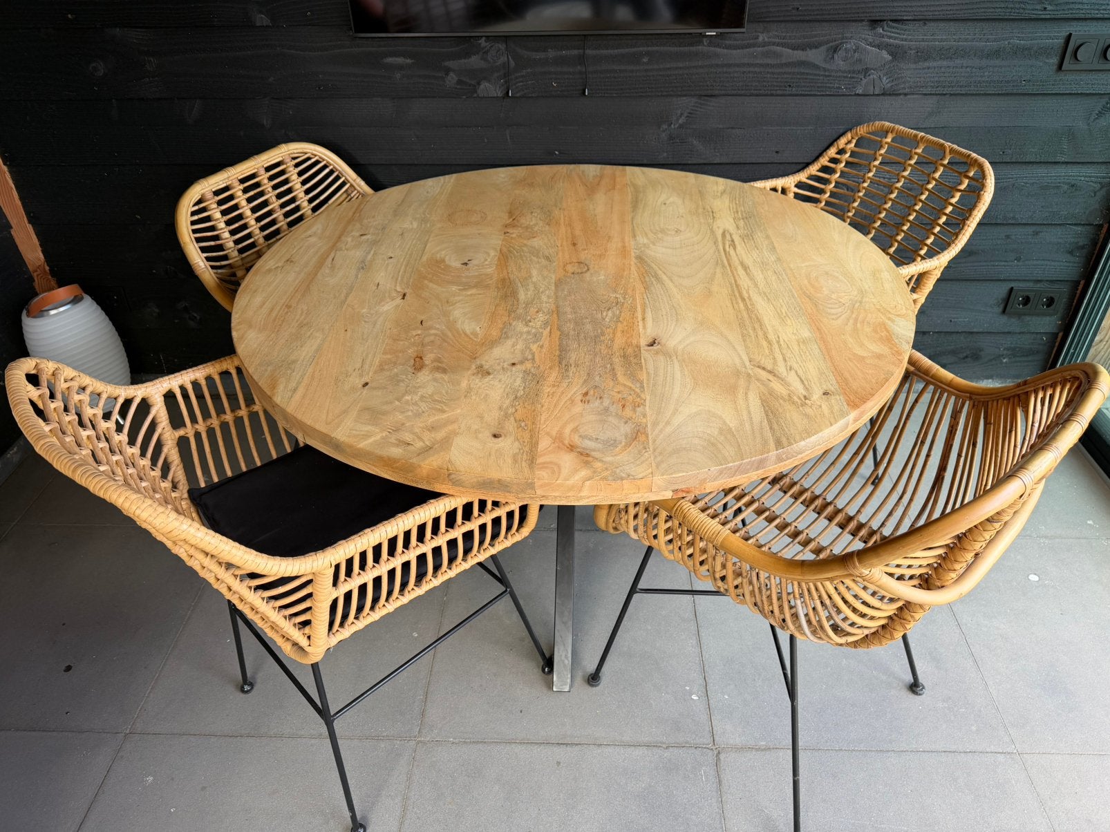Ronde tafel 130 cm, Ophalen, Zo goed als nieuw, Overige materialen