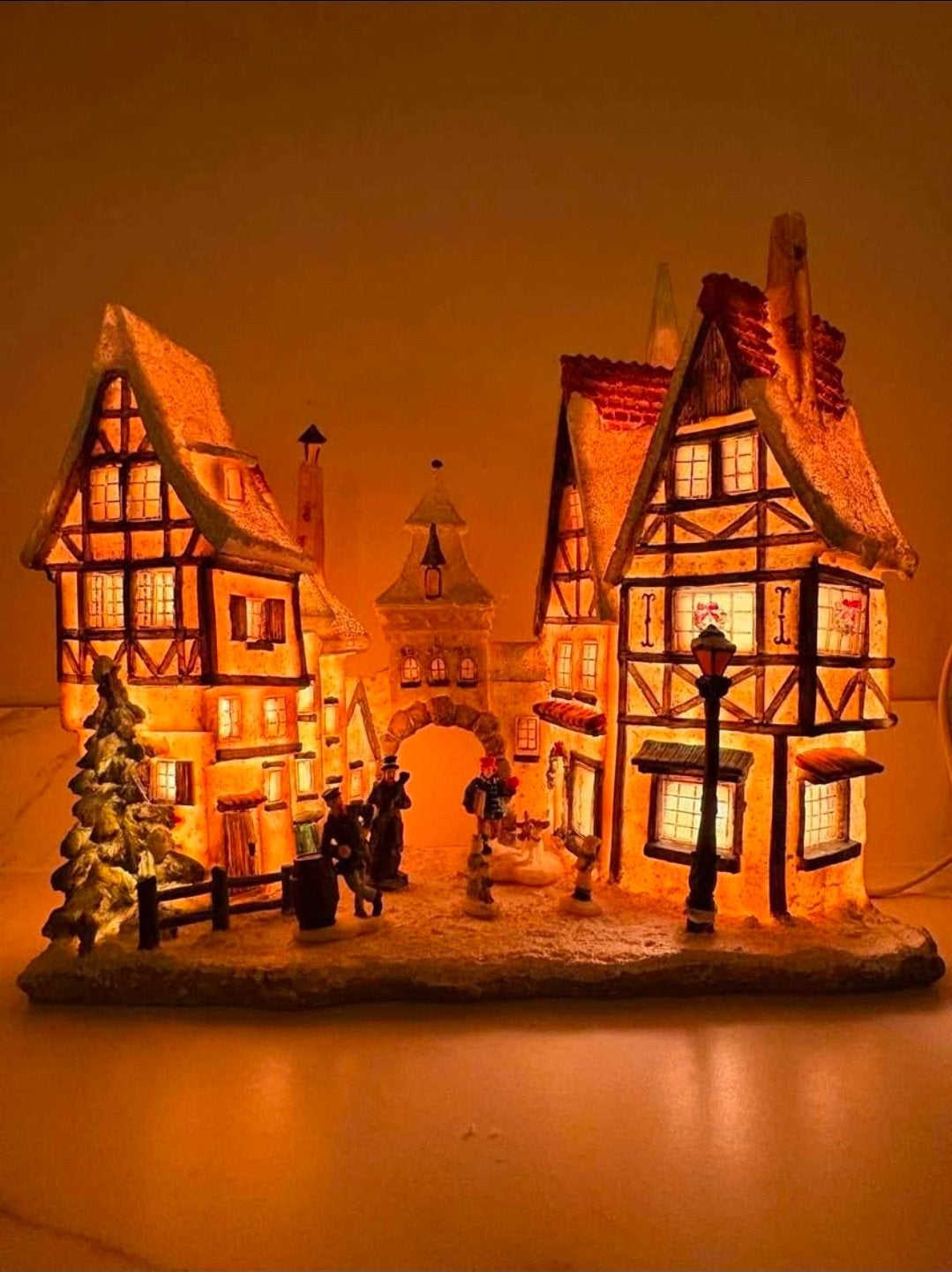 Kerstdorp met verlichting, Diversen, Ophalen, Zo goed als nieuw