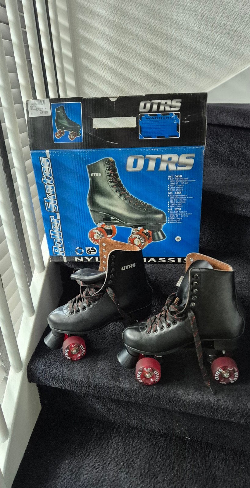 OTRS Retro Skates Leder Klassiek, maat 40, zwart, Ophalen of Verzenden, Nieuw, Kinderen