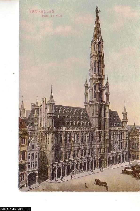 Ansichtkaart 	Brussel	Stadhuis, Verzenden, Voor 1920, Ongelopen, Brussel (Gewest)