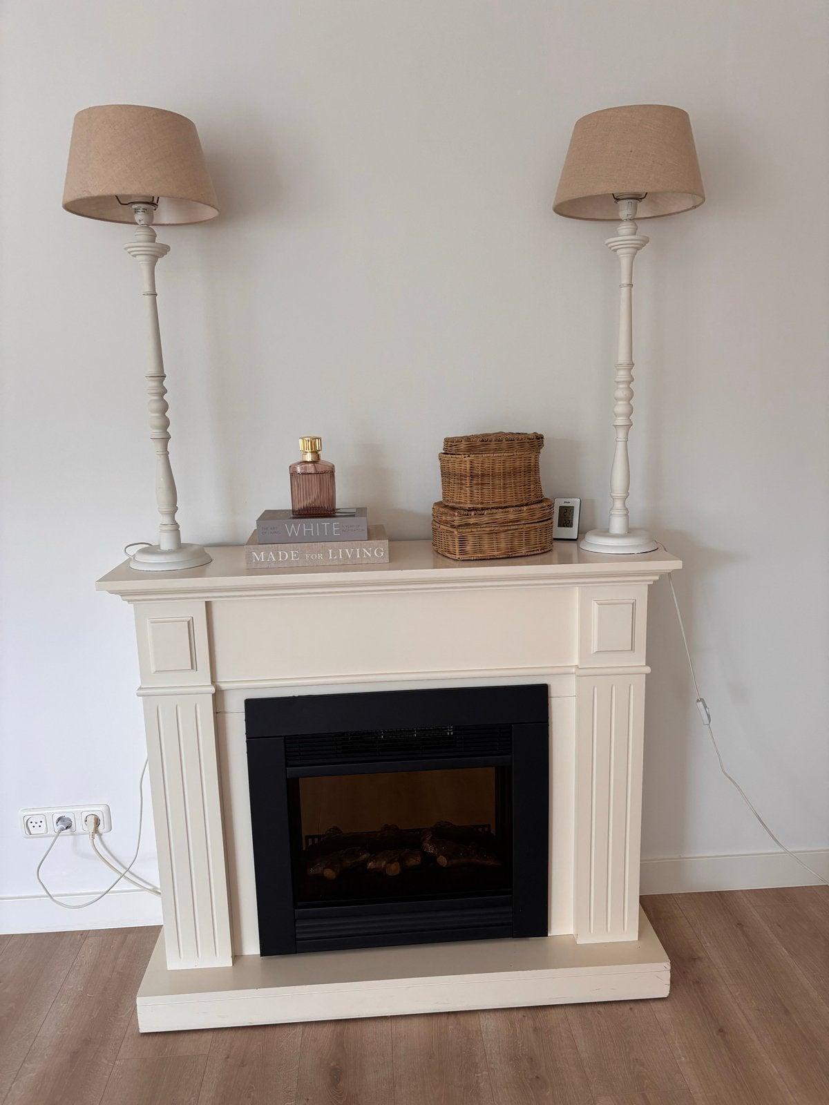 Decoratieve schouw incl. inbouwhaard, Huis en Inrichting, Haarden, Ophalen, Gebruikt, Vrijstaande haard, Elektrische haard