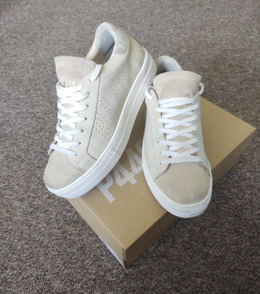 P448 Thea sneakers, echt leer, maat 39 - zgan met doos, P448, Beige, Ophalen of Verzenden, Sneakers of Gympen