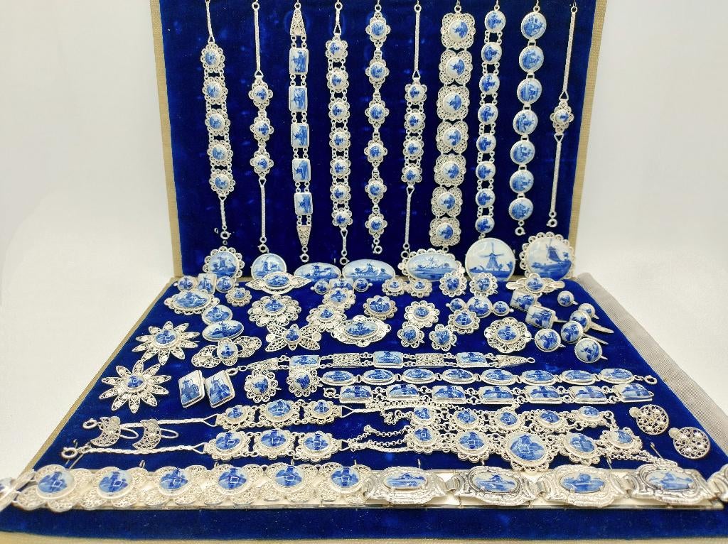 Authentiek zilveren sieraden met Delfts blauw aardewerk!, Info@zilverwebsite.nl, Nieuw, Zilverwebsite.nl, Postbus 112