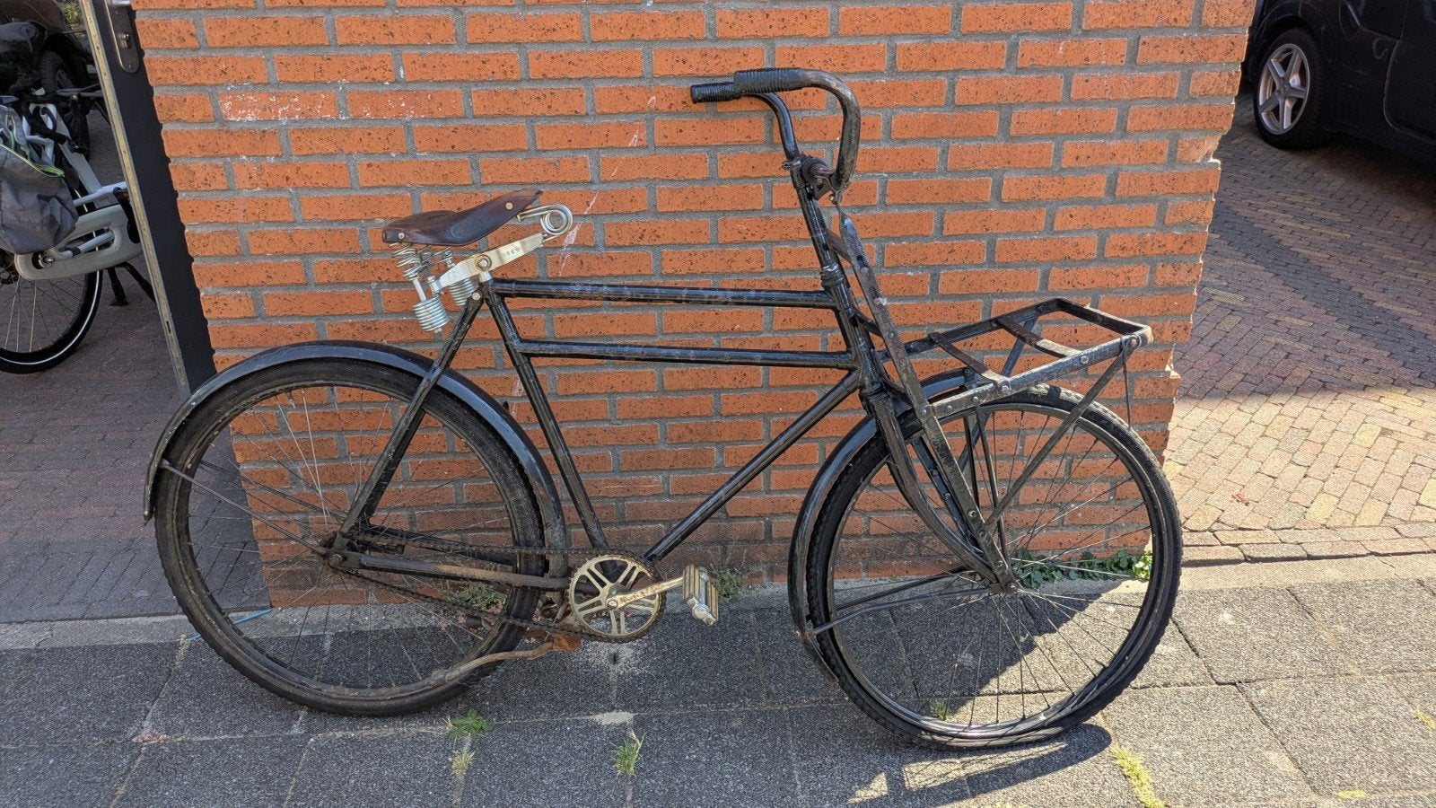 Magneet bakkersfiets met Lepper zadel, 55 tot 59 cm, Ophalen, Terugtraprem