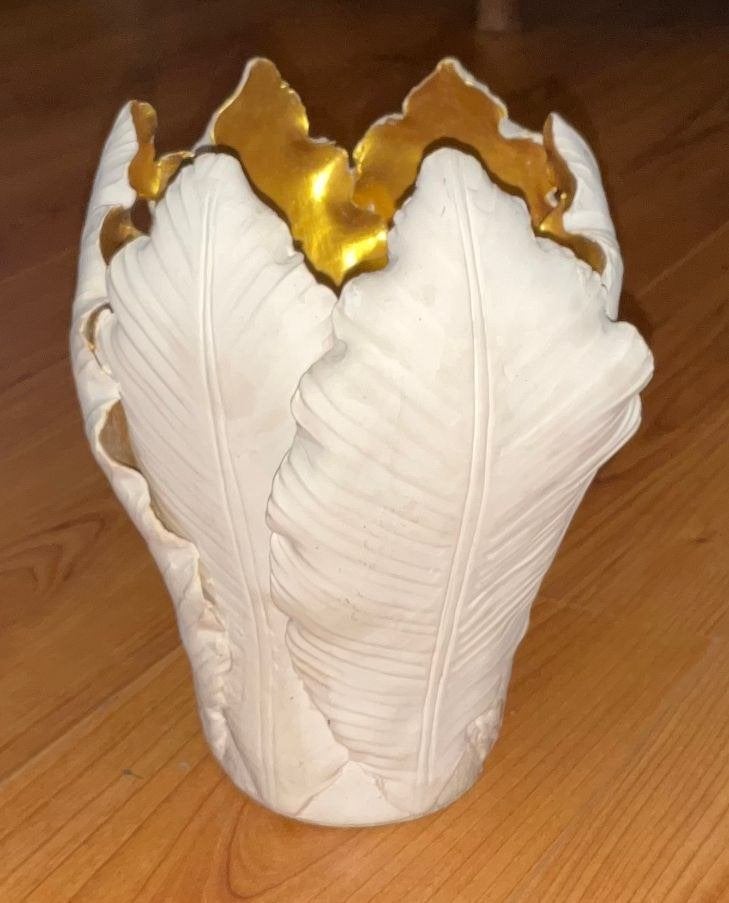 TULIPA kandelaar - Creme/Goud - Medium grootte, Huis en Inrichting, Ophalen, Overige merken, Zo goed als nieuw, 20 cm