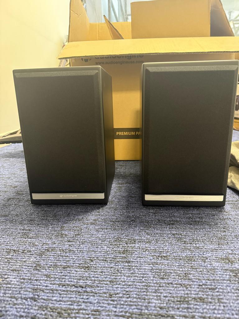 Audioengine HDP6 Passieve Boekenplank Luidsprekers, Audio, Tv en Foto, Luidsprekers, Zo goed als nieuw, 60 tot 120 watt, Front, Rear of Stereo speakers