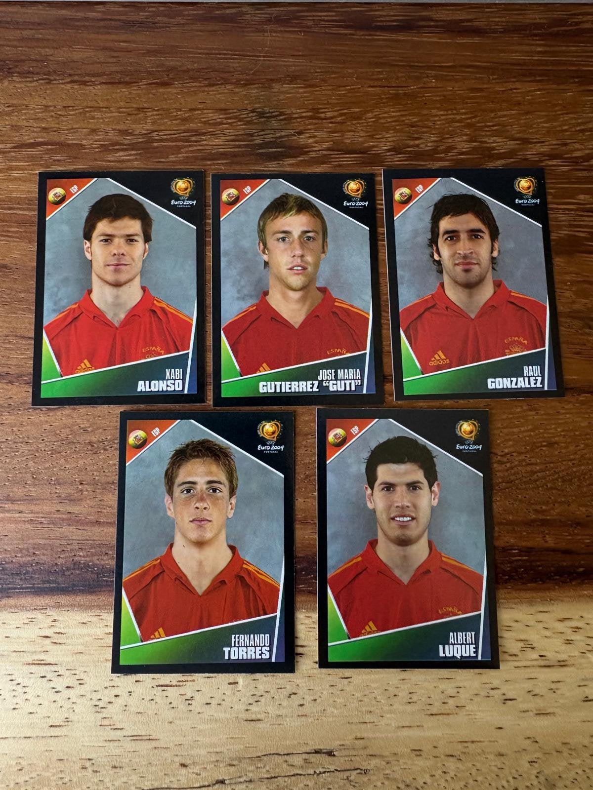 Panini Euro 2004 Spanje Voetbal Plaatjes - Set van 5, Hobby en Vrije tijd, Stickers en Plaatjes, Ophalen of Verzenden, Zo goed als nieuw