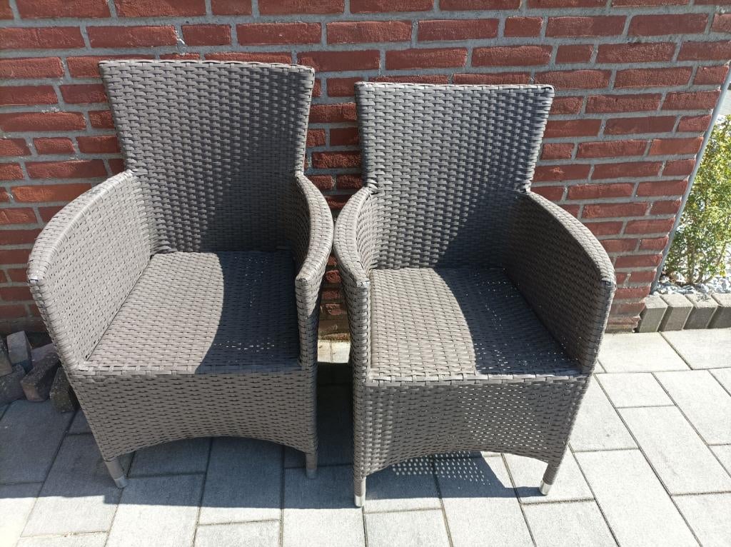 2 tuinstoelen, Ophalen, Gebruikt, Kunststof