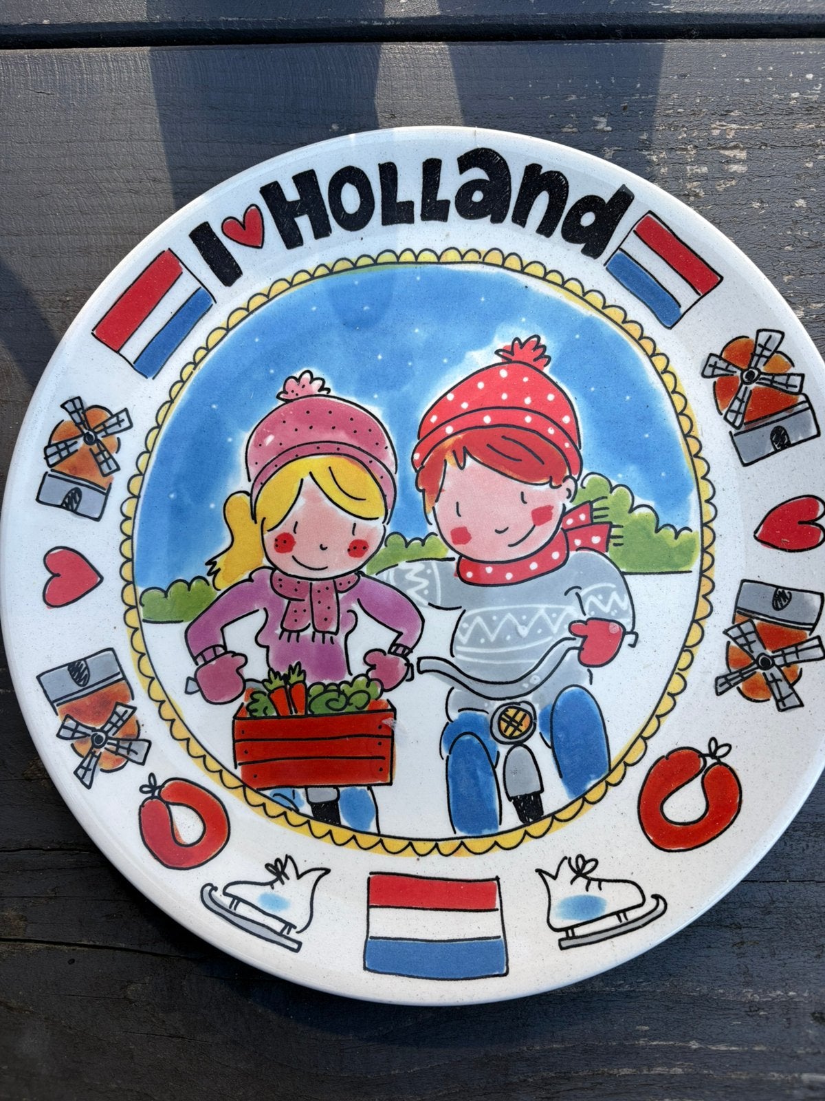 Dinner bord blond amsterdam. I love holland, Ophalen of Verzenden, Aardewerk, Bord(en)