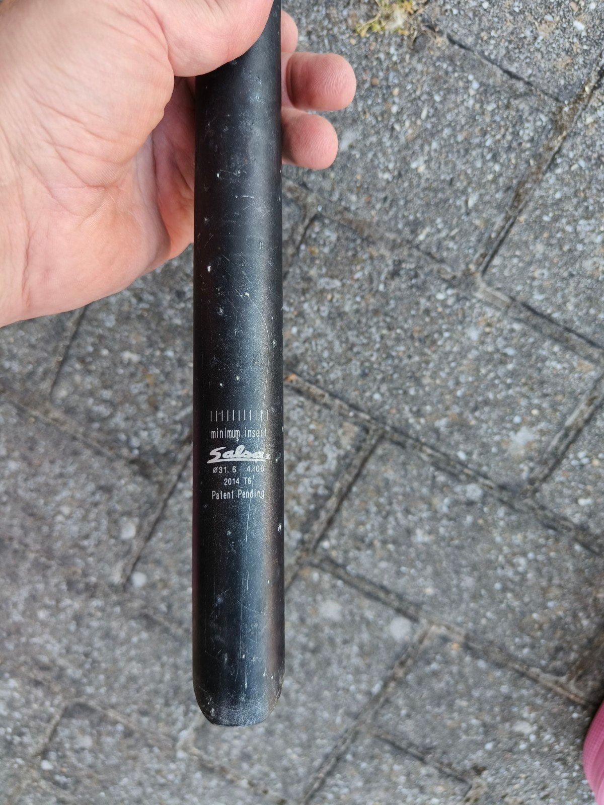 salsa zadelpen alu zwart 31,9, Fietsen en Brommers, Gebruikt, Overige typen, Ophalen of Verzenden, Aluminium