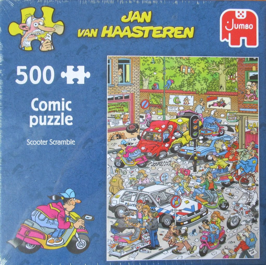 Jan van Haasteren - Scooter scramble, Ophalen of Verzenden, 500 t/m 1500 stukjes, Nieuw, Legpuzzel