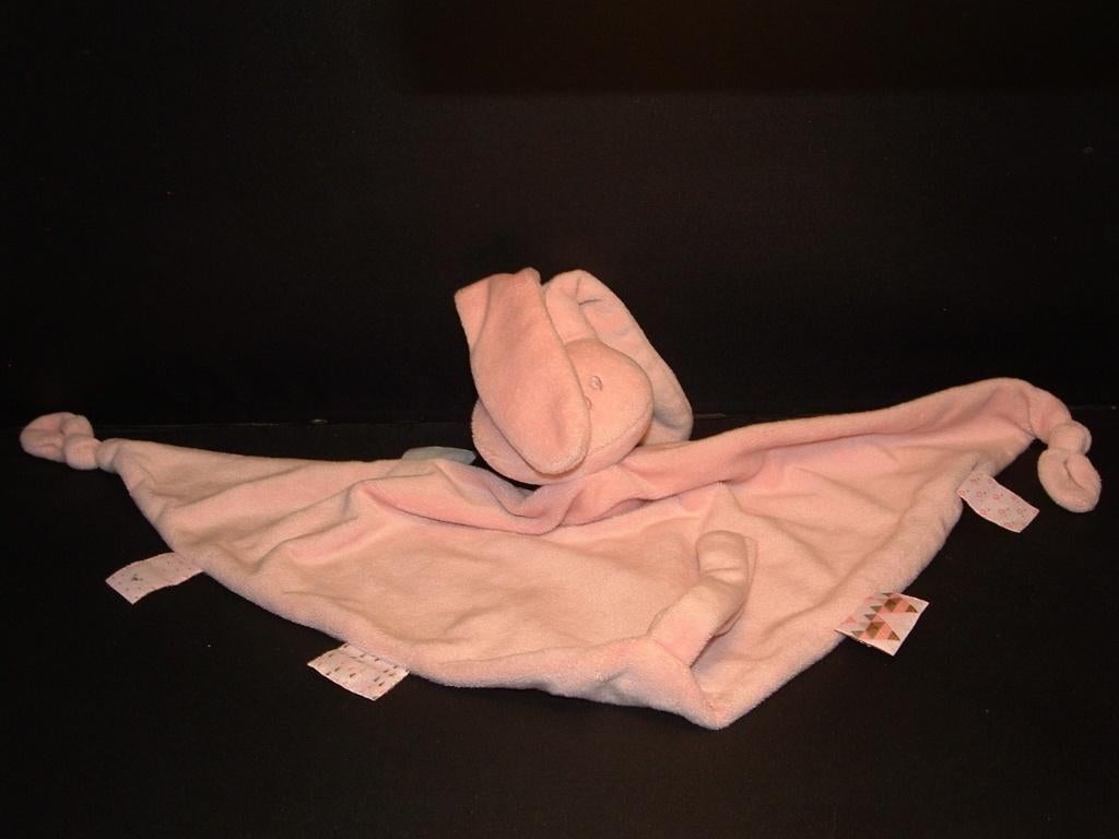 NATTOU KONIJN KNUFFELDOEK VELOURS OUDROZE MET AAN 2, Ophalen of Verzenden, Nieuw, Overige typen