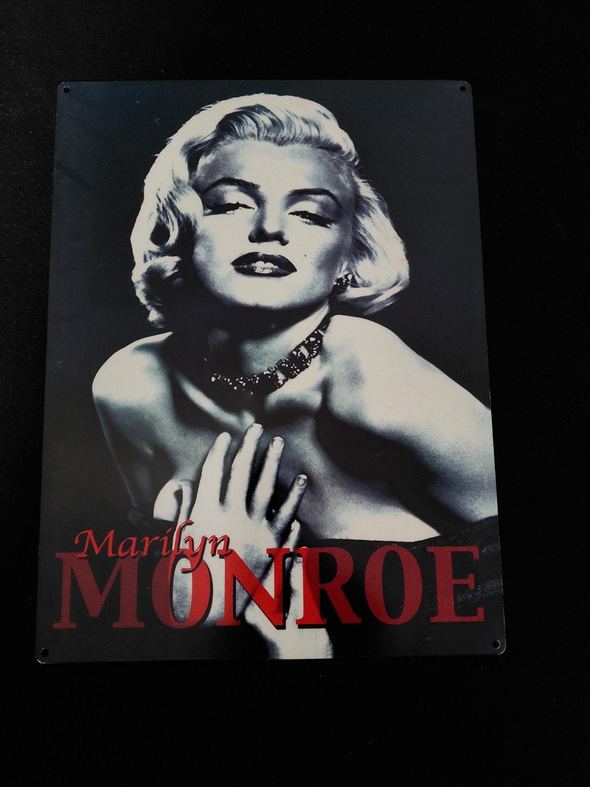 Marilyn Monroe & James Dean metalen wandborden, Metaal, Ophalen of Verzenden, Zo goed als nieuw, Reclamebord