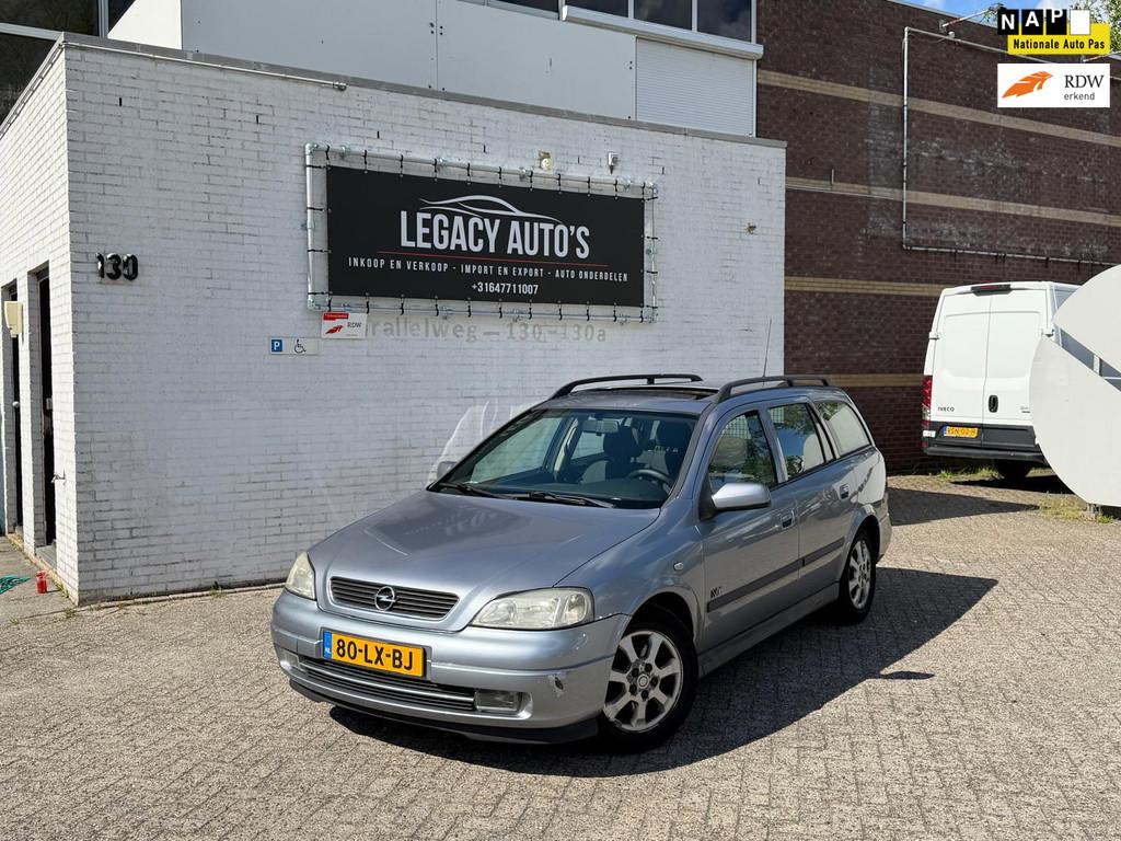 Opel Astra Wagon 1.8-16V Njoy - APK 06/2027 - AIRCO - OPEN D, Auto's, Gebruikt, Zwart, 4 cilinders, 1796 cc