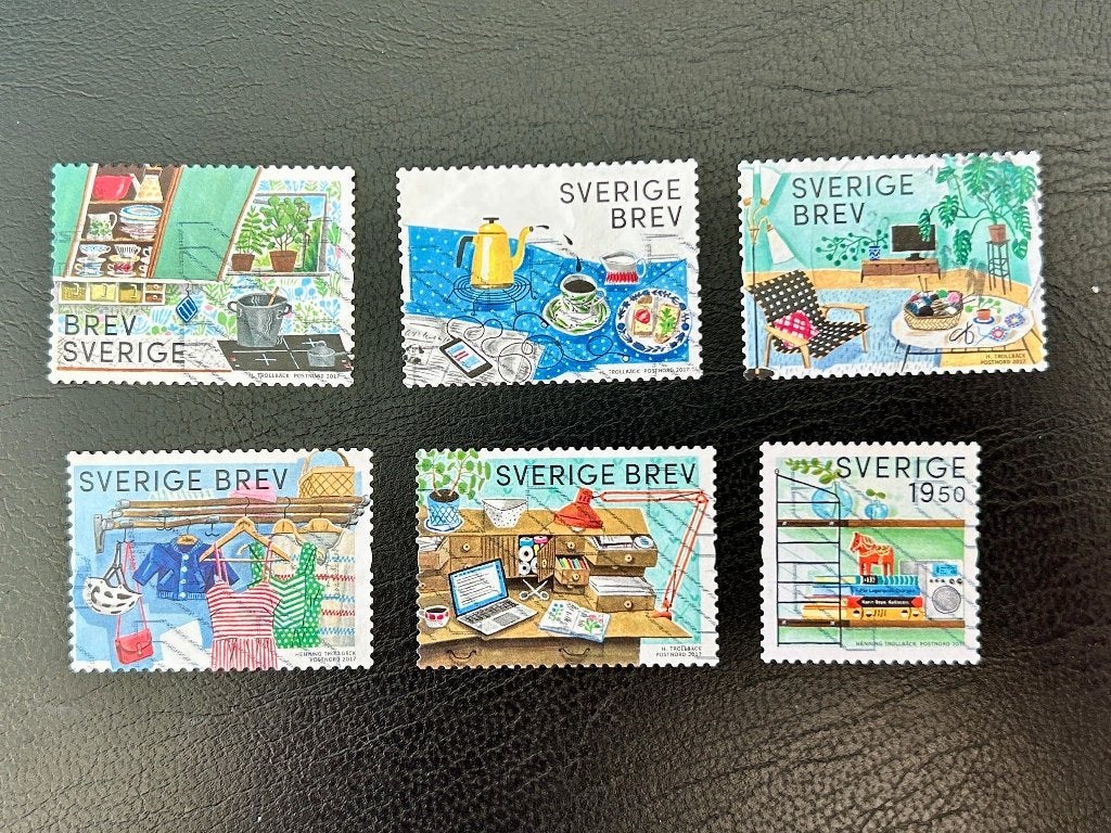 Retro jaren '70 - Zweden - 2017, Verzenden, Zweden, Gestempeld
