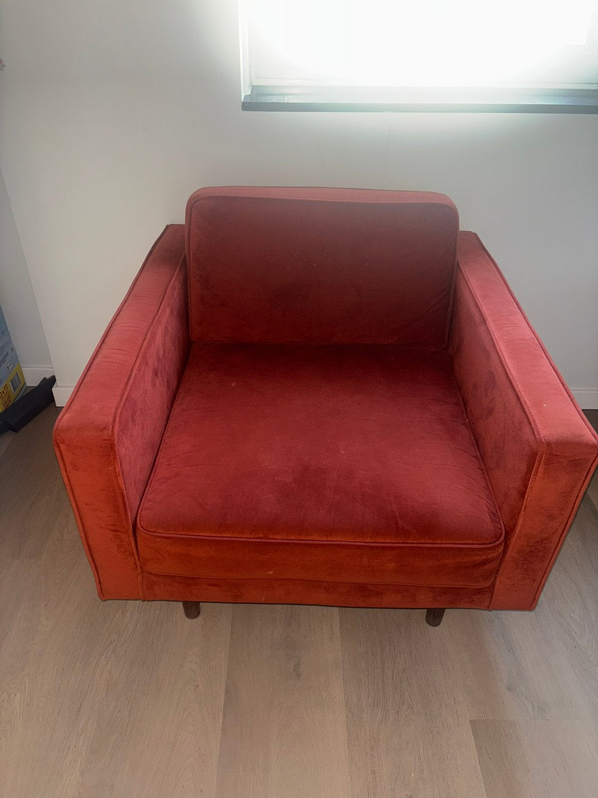 Terracotta lounge stoel -2x beschikbaar, Ophalen, Eén