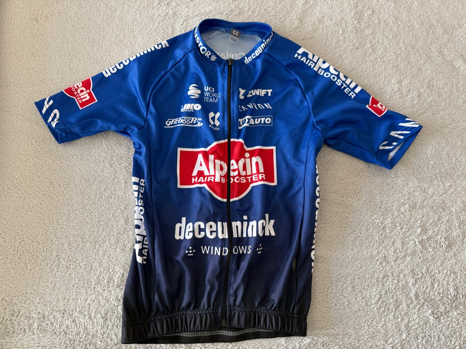 Alpecin-Deceuninck Wielershirt en Bibshort Set, Kinderen, Overige maten, Ophalen of Verzenden, Zo goed als nieuw