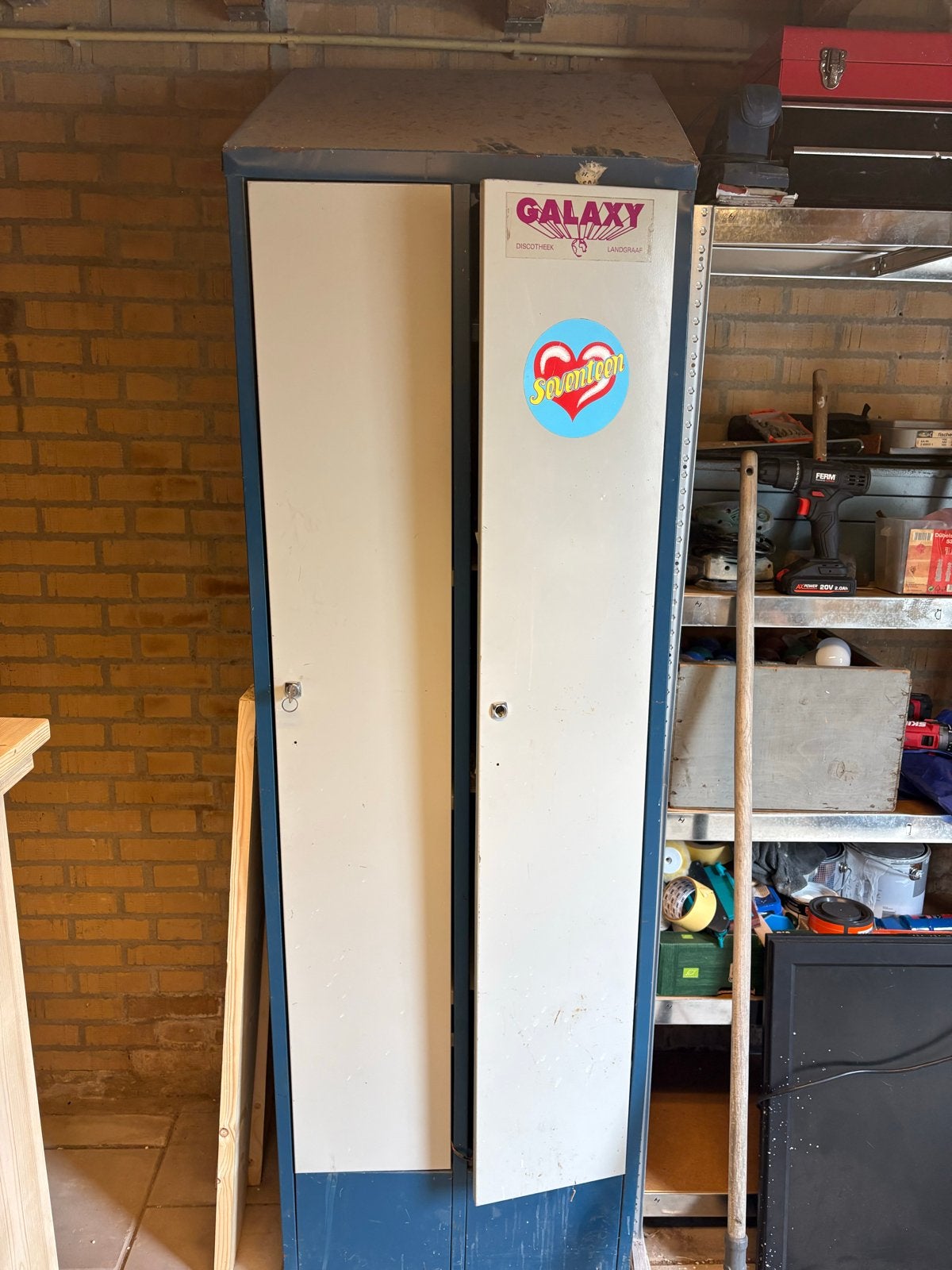 Vintage metal locker - Galaxy Discotheek, Ophalen, Gebruikt
