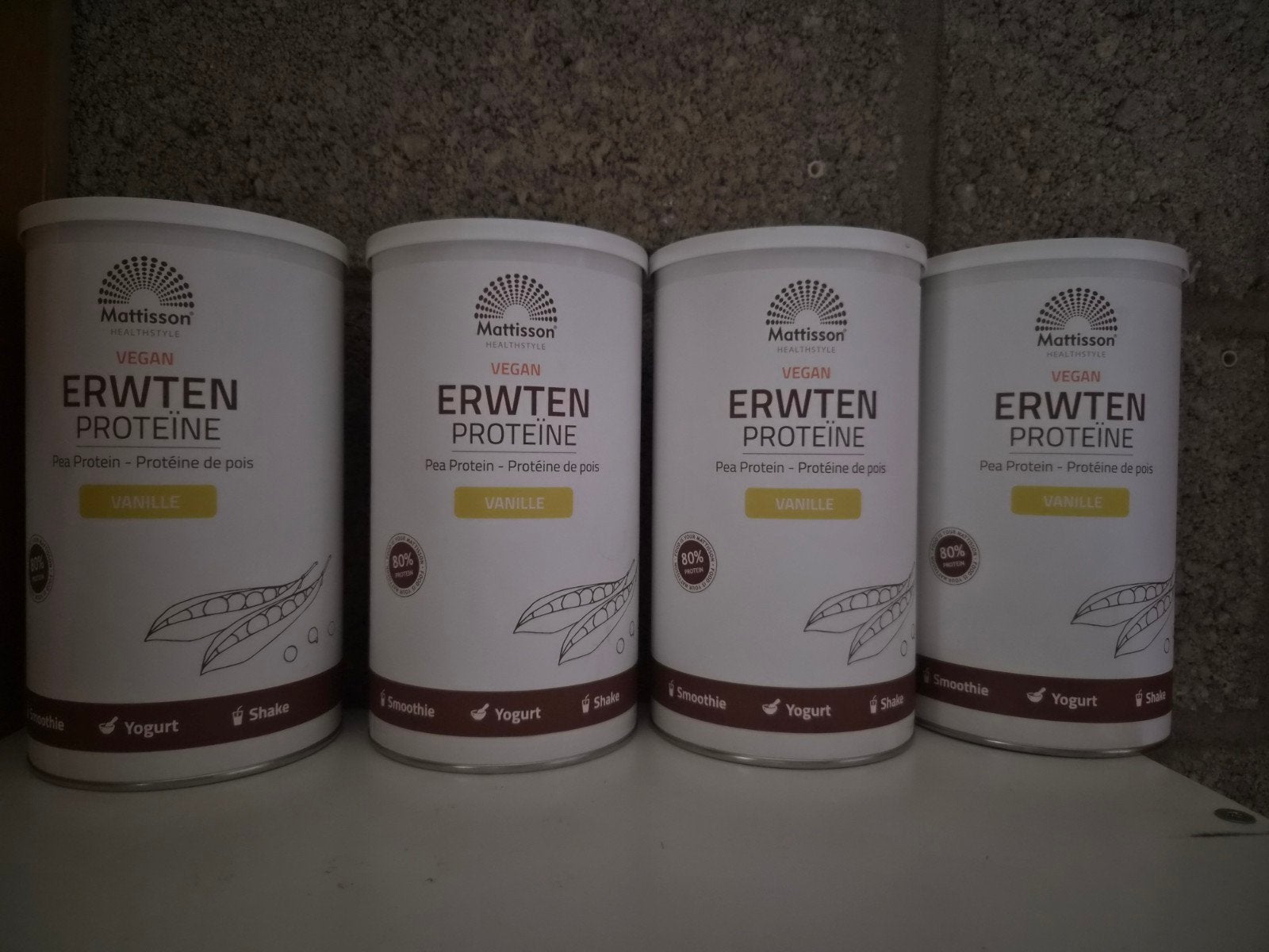 Mattisson Vegan Erwten Proteïne Vanille - 4 stuks, Sport en Fitness, Ophalen of Verzenden, Nieuw, Poeder of Drank