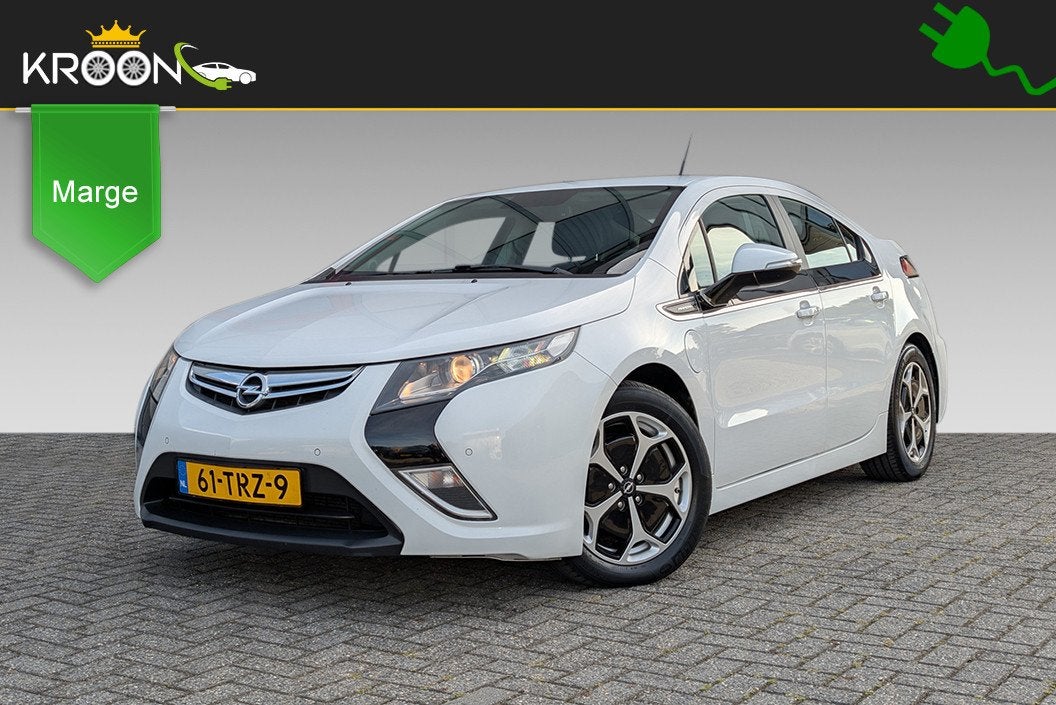 Opel Ampera 1.4 Plug-In Hybride Navi Leer Camera (bj 2012), Euro 5, 16 kWh, 4 stoelen, Wit