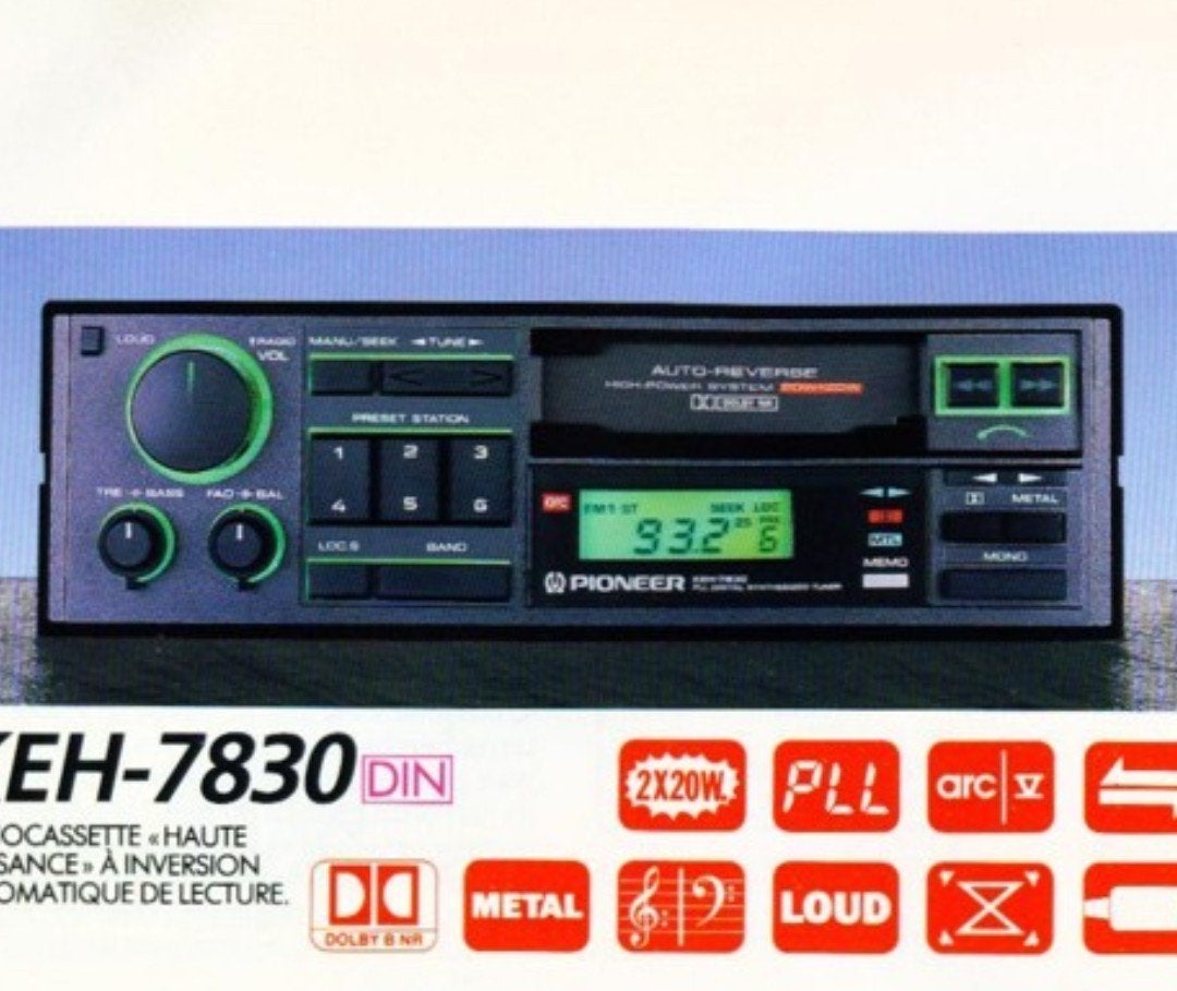 Vintage Pioneer KEH-7830 radio cassette..., Ophalen, Gebruikt