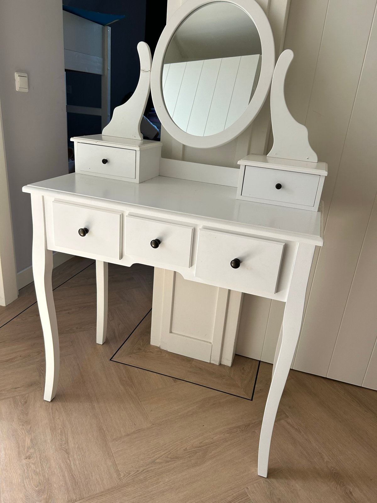 Kaptafel Malling van Jysk - Massief grenen en MDF, Huis en Inrichting, Ophalen, Gebruikt, 100 tot 150 cm, 50 tot 100 cm