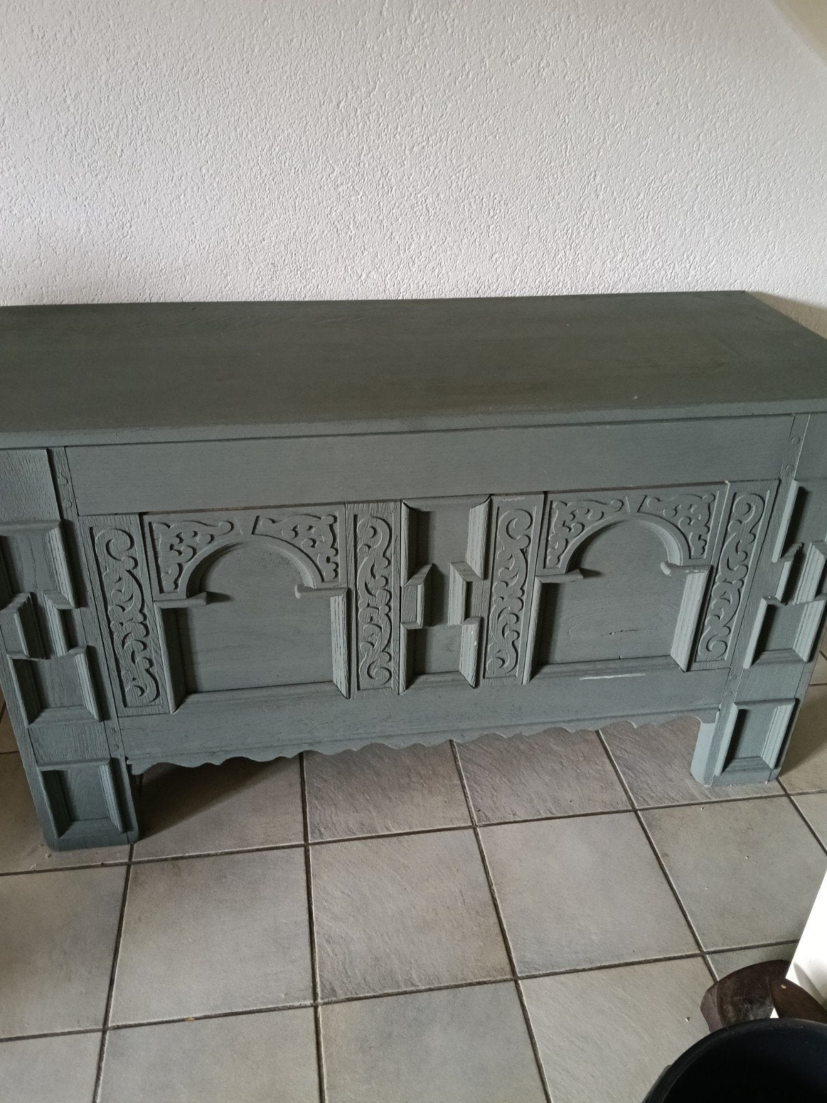Oude dekenkist (80) jaar eikenhout., Ophalen, Gebruikt, Eikenhout, 50 tot 100 cm
