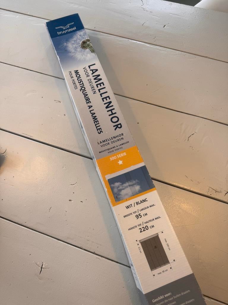 Bruynzeel lamellenhor wit - max 95x220 cm, Doe-het-zelf en Verbouw, Deuren en Horren, Ophalen, 80 tot 100 cm, 215 cm of meer, Hordeur