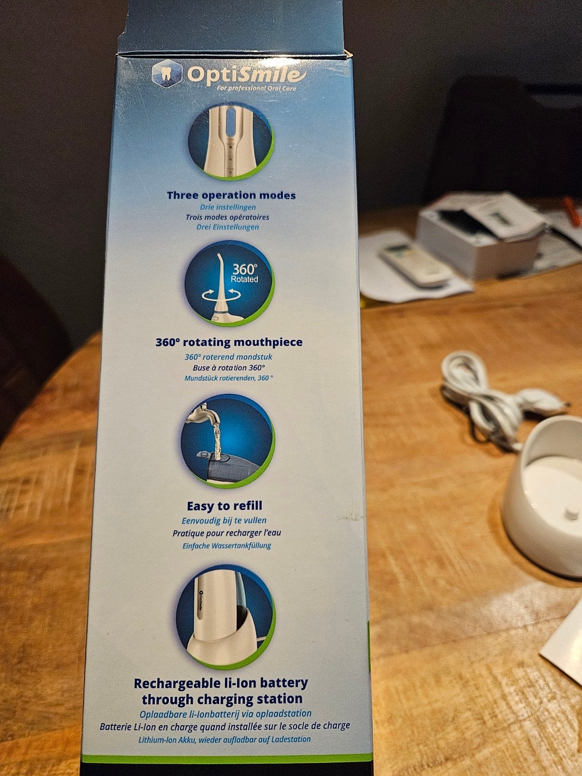 OptiSmile Waterflosser - Monddouche met 1 mondstuk, Ophalen of Verzenden, Zo goed als nieuw, Mondverzorging