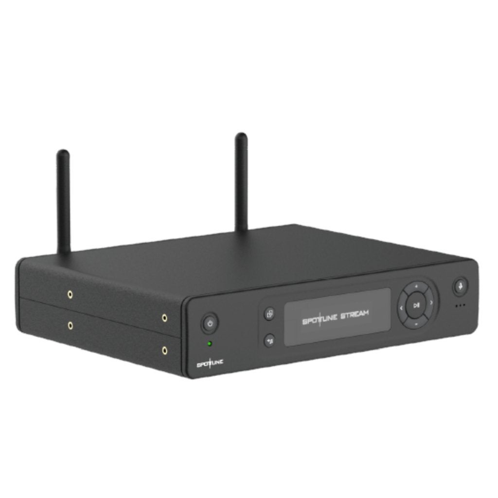 Spottune Audio Stream +  2 x Omni Speaker Set Zwart Nieuw, Flex Ltd., Nieuw, https://flex.com/contact-us, Nobelstraat 10, 5807 GA Oostrum LB, Limburg, Nederland