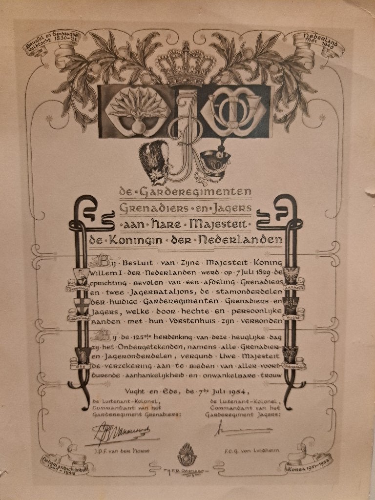foto kaart tbv Grenadiers & Jagers, Verzamelen, Verzenden, Landmacht, Nederland, Foto of Poster