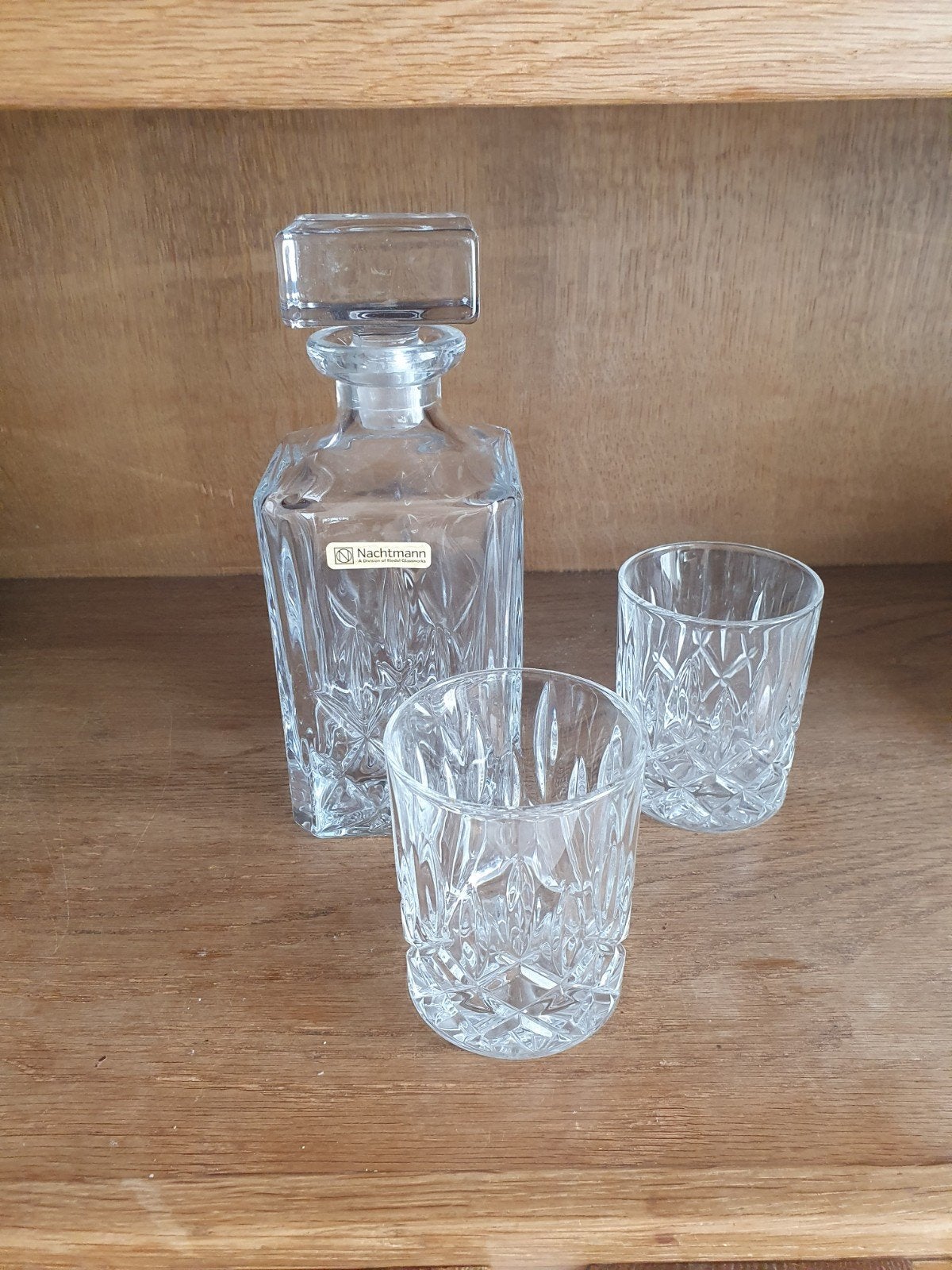 Nachtmann kristallen whisky karaf met 2 glazen, Antiek en Kunst, Antiek | Glas en Kristal, Ophalen