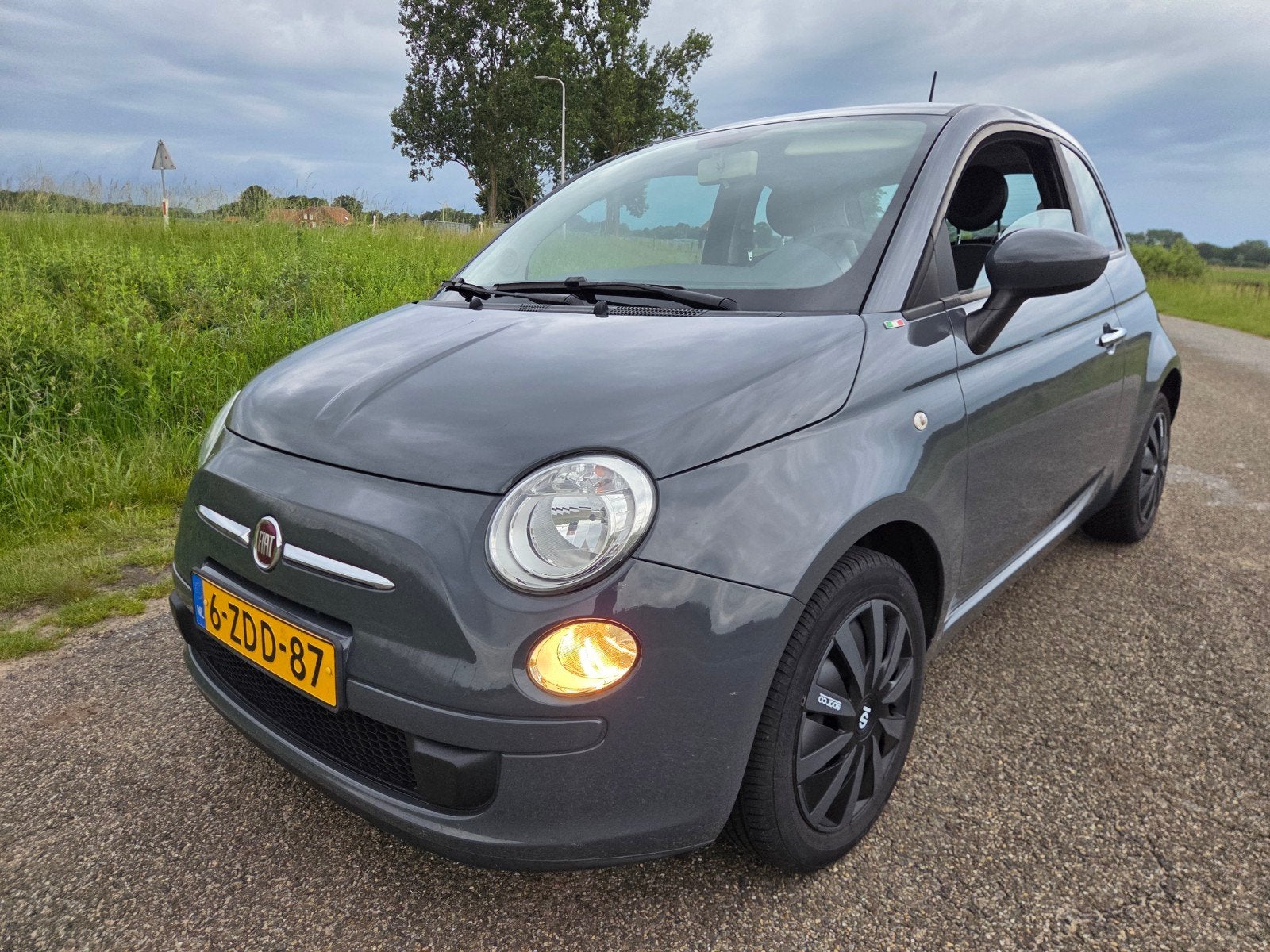 Fiat 500 0.9 Twinair C 2014 Grijs, Voorwielaandrijving, Stof, 840 kg, Origineel Nederlands