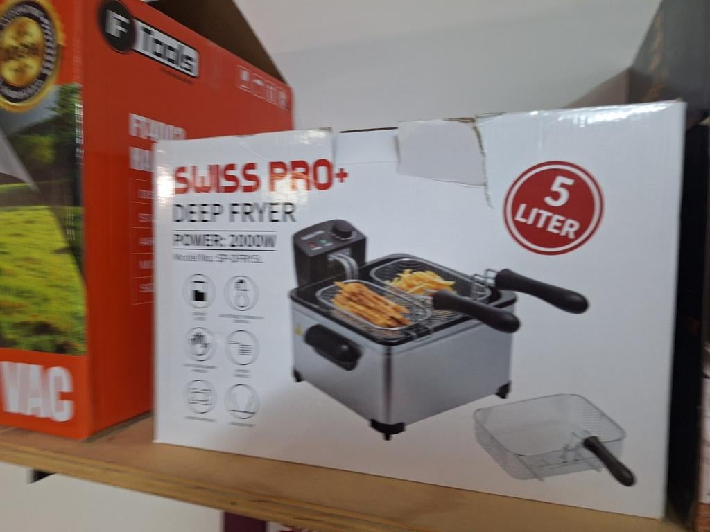 Swiss Pro+ Deep Fryer 5 Liter, Ophalen of Verzenden, Swiss, Info@swisspeo.nl, Swissie