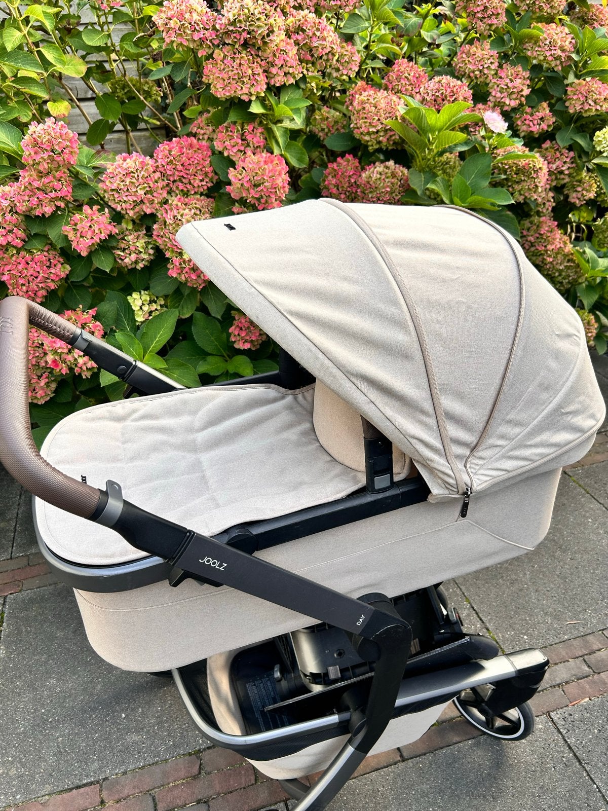 Joolz Day5 Sandy Taupe kinderwagen met reiswieg en zitje, Gebruikt, Combiwagen, Met reiswieg, Ophalen