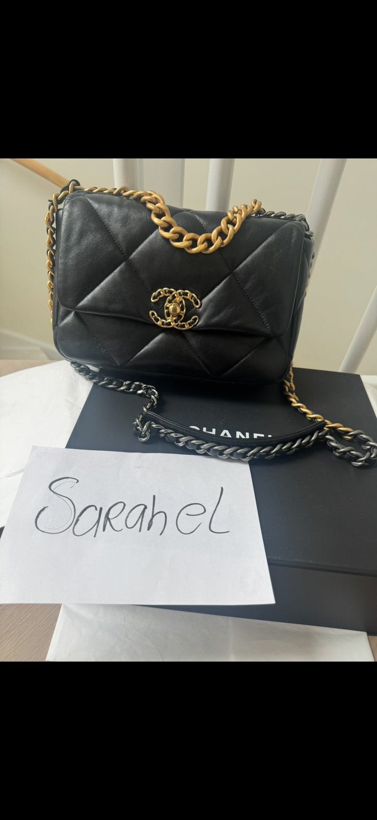 Originele Chanel 19 Mini Handtas Dames met Bon Doos, Sieraden, Tassen en Uiterlijk, Tassen | Damestassen, Ophalen of Verzenden