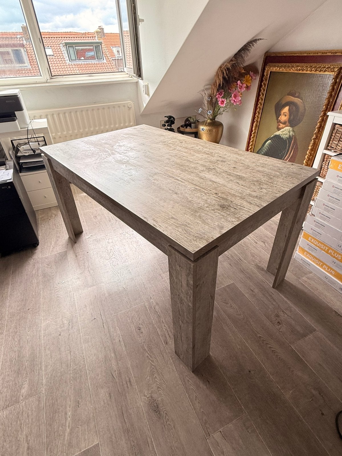 Eettafel, Ophalen, 50 tot 100 cm, Zo goed als nieuw, 150 tot 200 cm