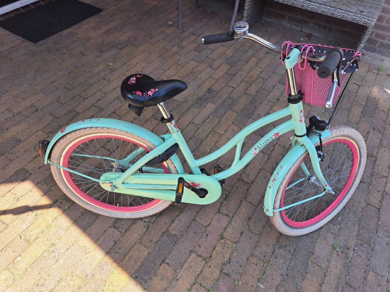 Alpina Ocean meisjes kinderfiets 22 inch, Fietsen en Brommers, Fietsen | Kinderfietsjes, Ophalen, Gebruikt, Alpina ocean, Terugtraprem