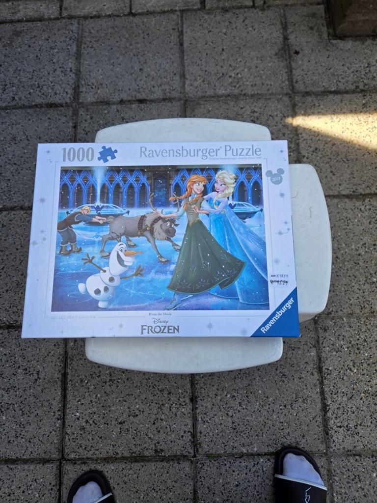 Ravensburger Disney Frozen Legpuzzel 1000 stukjes, Ophalen, 500 t/m 1500 stukjes, Zo goed als nieuw, Legpuzzel