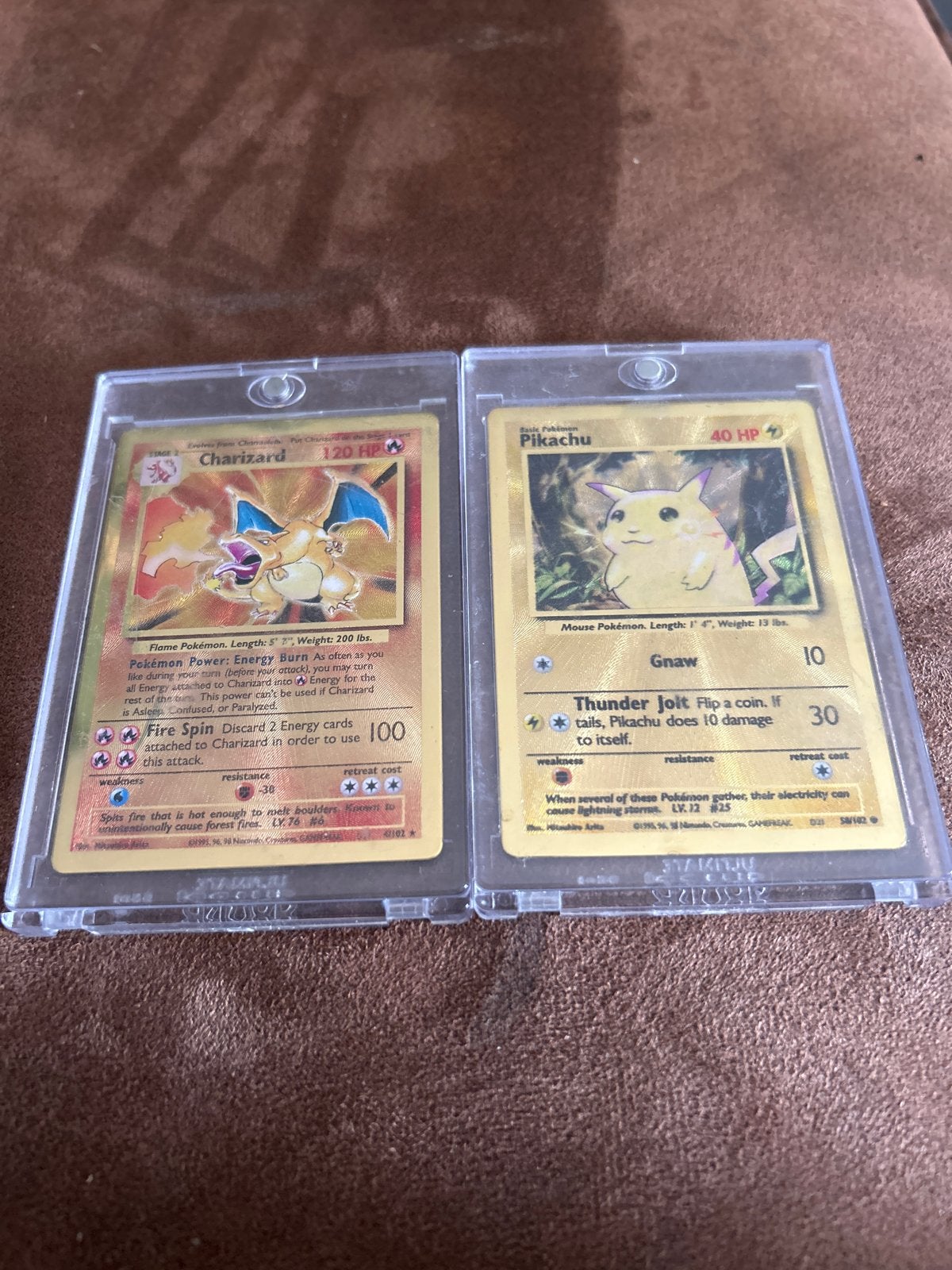 Pokémon Charizard & Pikachu Gold Plated Kaarten, Ophalen of Verzenden, Meerdere kaarten
