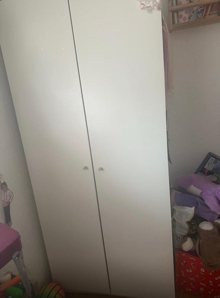 IKEA Bed met 2 kledingkasten, Huis en Inrichting, Slaapkamer | Bedden, Ophalen, Gebruikt, Eenpersoons, Wit