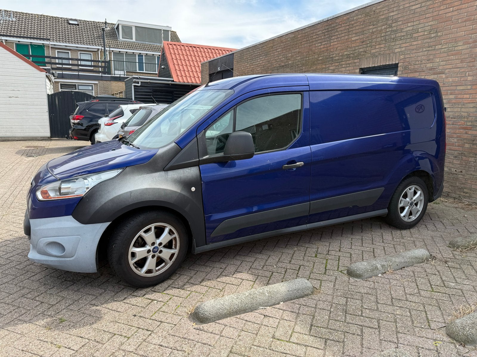 Ford Transit Connect 1.6 Tdci 70KW 2014, Auto's, Voorwielaandrijving, Stof, Zwart, Blauw