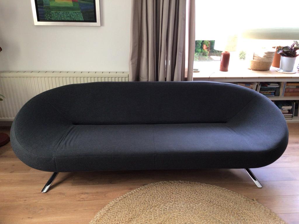 Mooie grote bank van Goossens, wollen bekleding, Huis en Inrichting, Banken | Bankstellen, Ophalen, 250 tot 300 cm, Gebruikt, Design