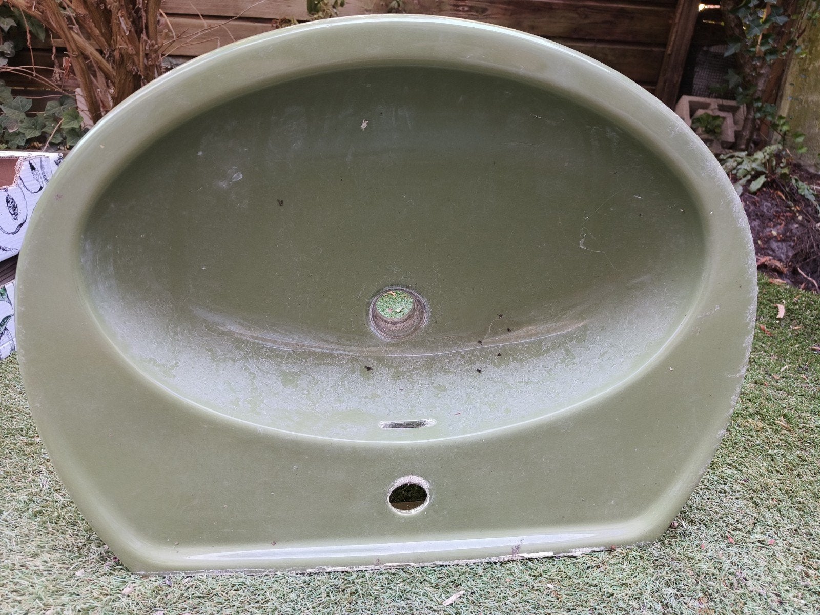 Vintage Groene Wastafel - Gebruikt, Ophalen of Verzenden