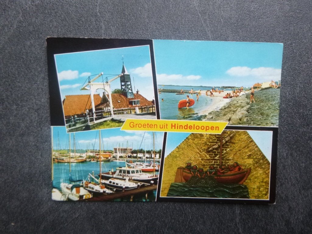 Hindeloopen, boten/strandje 1985, Verzenden, 1980 tot heden, Gelopen, Noord-Brabant