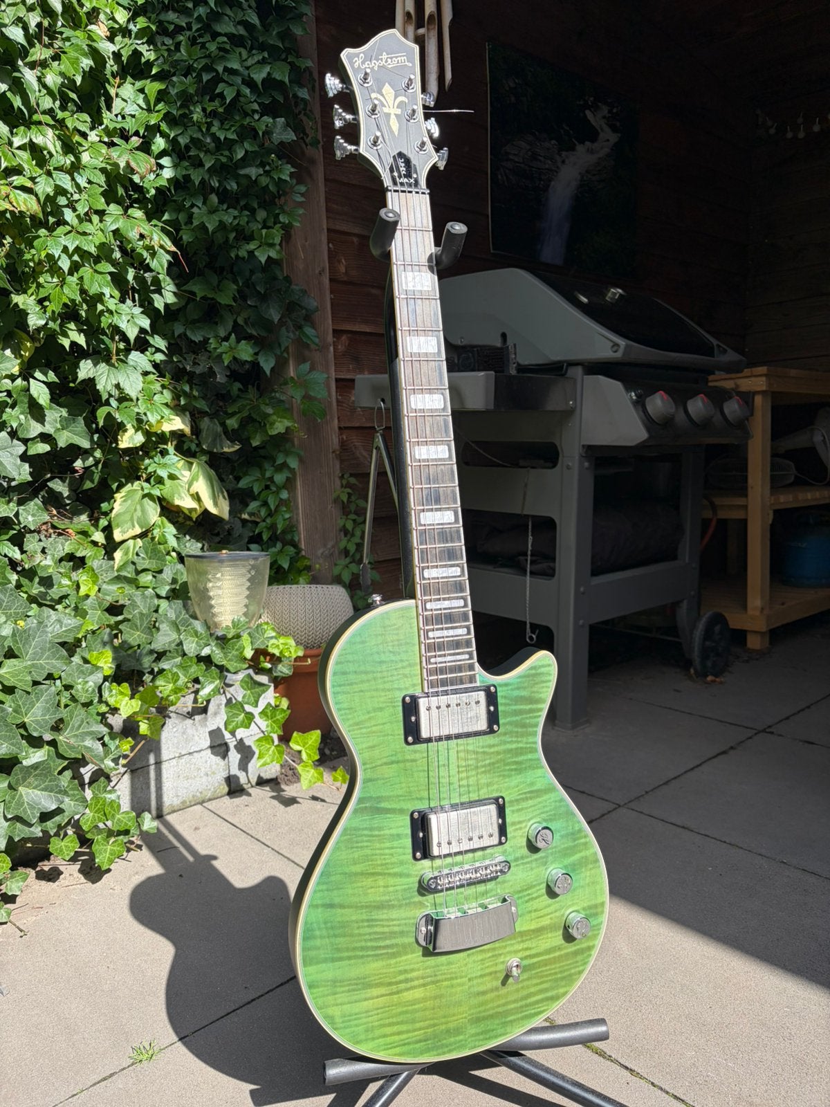 Hagstrom ultra max fall sky satin, Ophalen, Zo goed als nieuw, Solid body, Overige merken