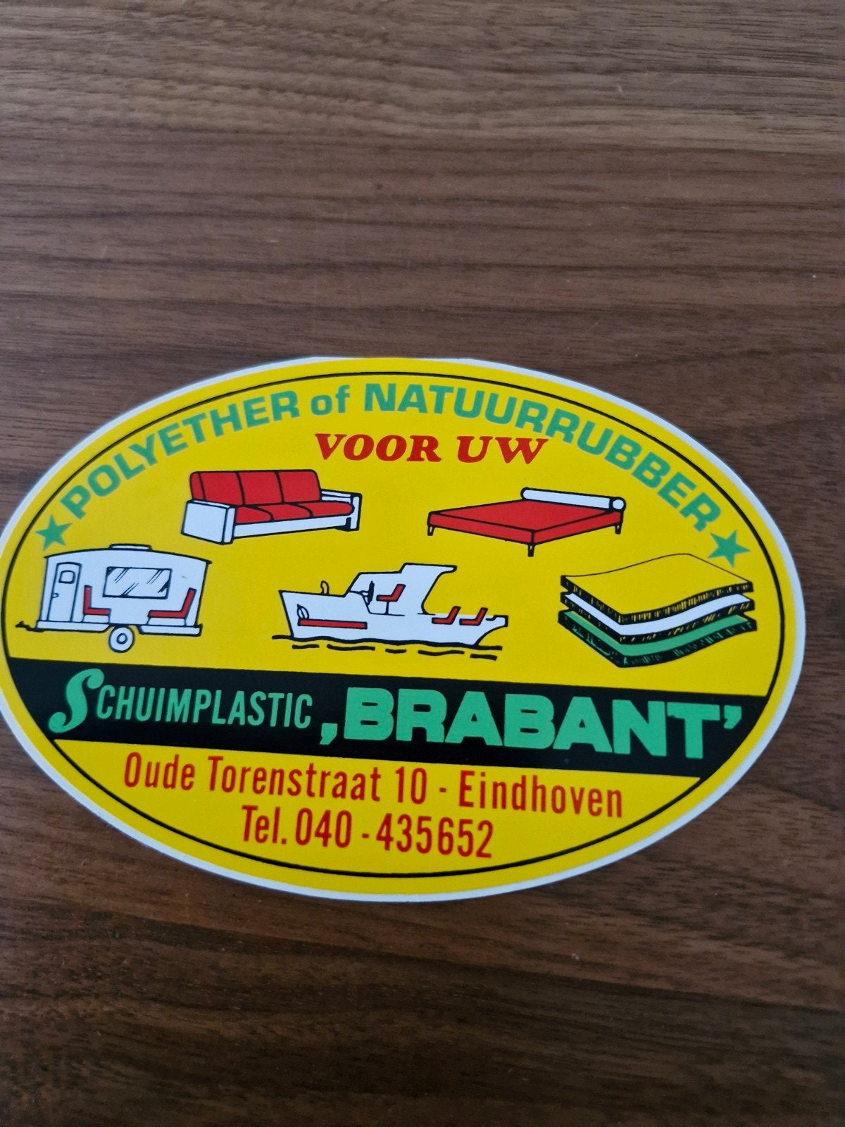 732 Vintage Schuimplastic Brabant Sticker 15x10 cm, Ophalen of Verzenden, Nieuw