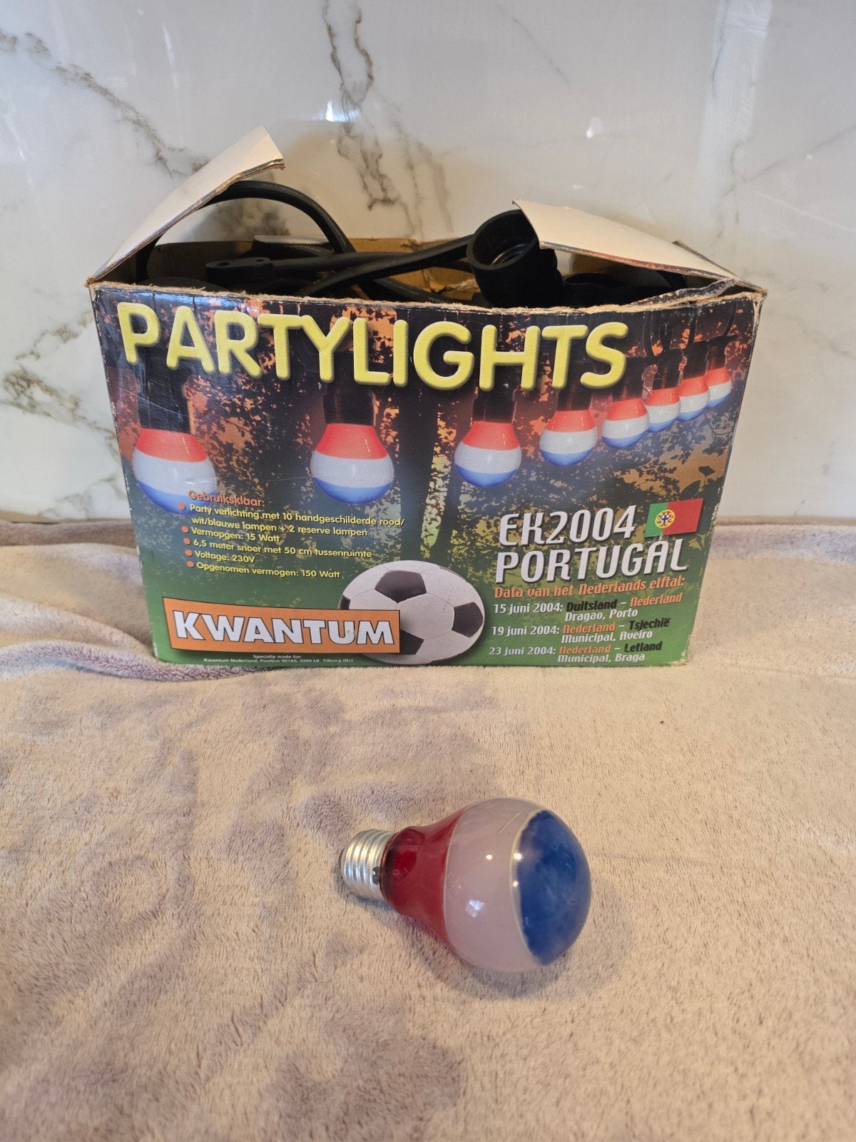 Vintage EK 2004 Oranje Partylights – 6 Werkende Lampen, Verzamelen, Ophalen of Verzenden, Gebruikt