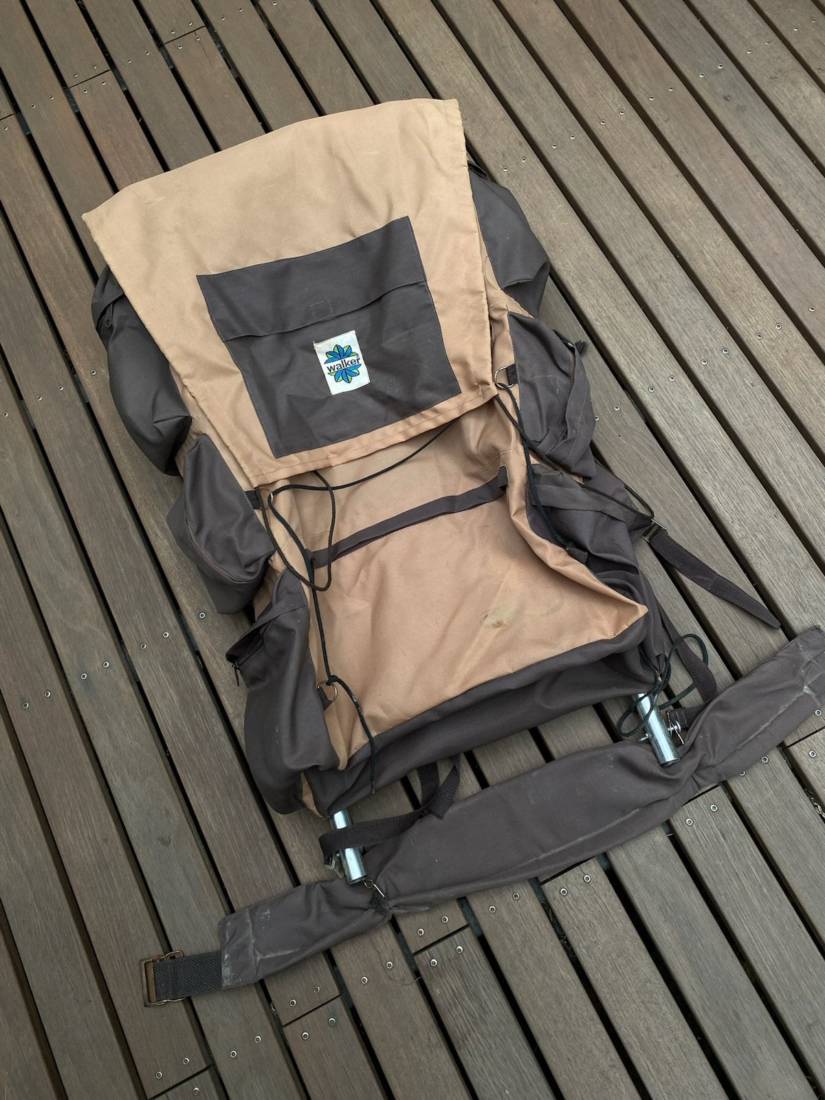 Walker Rugzak met Extern Frame - Vintage Trekking Backpack, Caravans en Kamperen, Kampeeraccessoires, Ophalen of Verzenden, Gebruikt