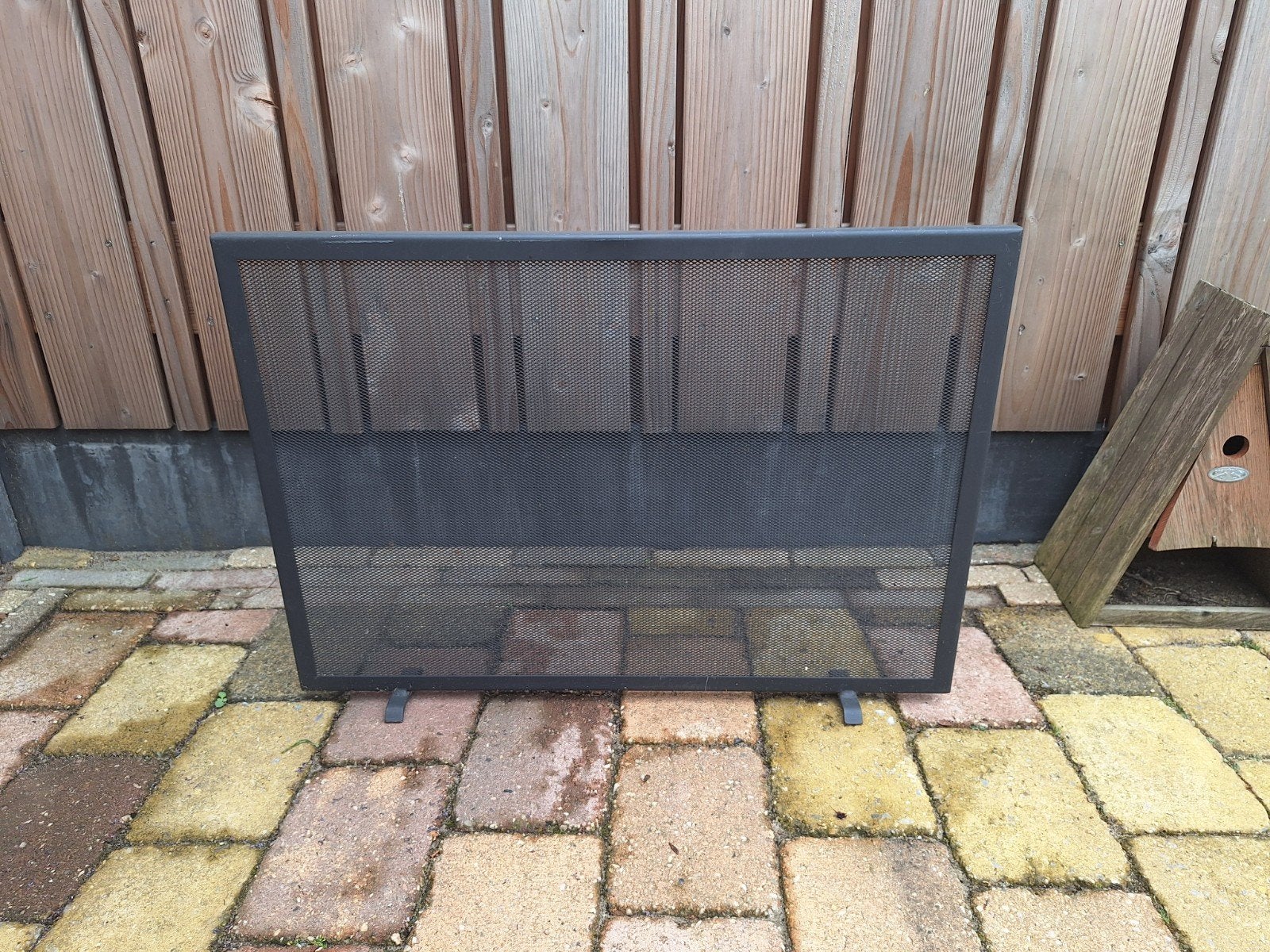 Vonkenvanger voor open haard - 60 x 70 cm, Ophalen of Verzenden, Gebruikt, Zwart, Metaal